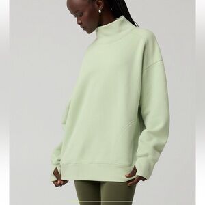 SOLD! Offline by Aerie Cloud Fleece  Oversized Mockneck Sweatshirt in Dusty Sage